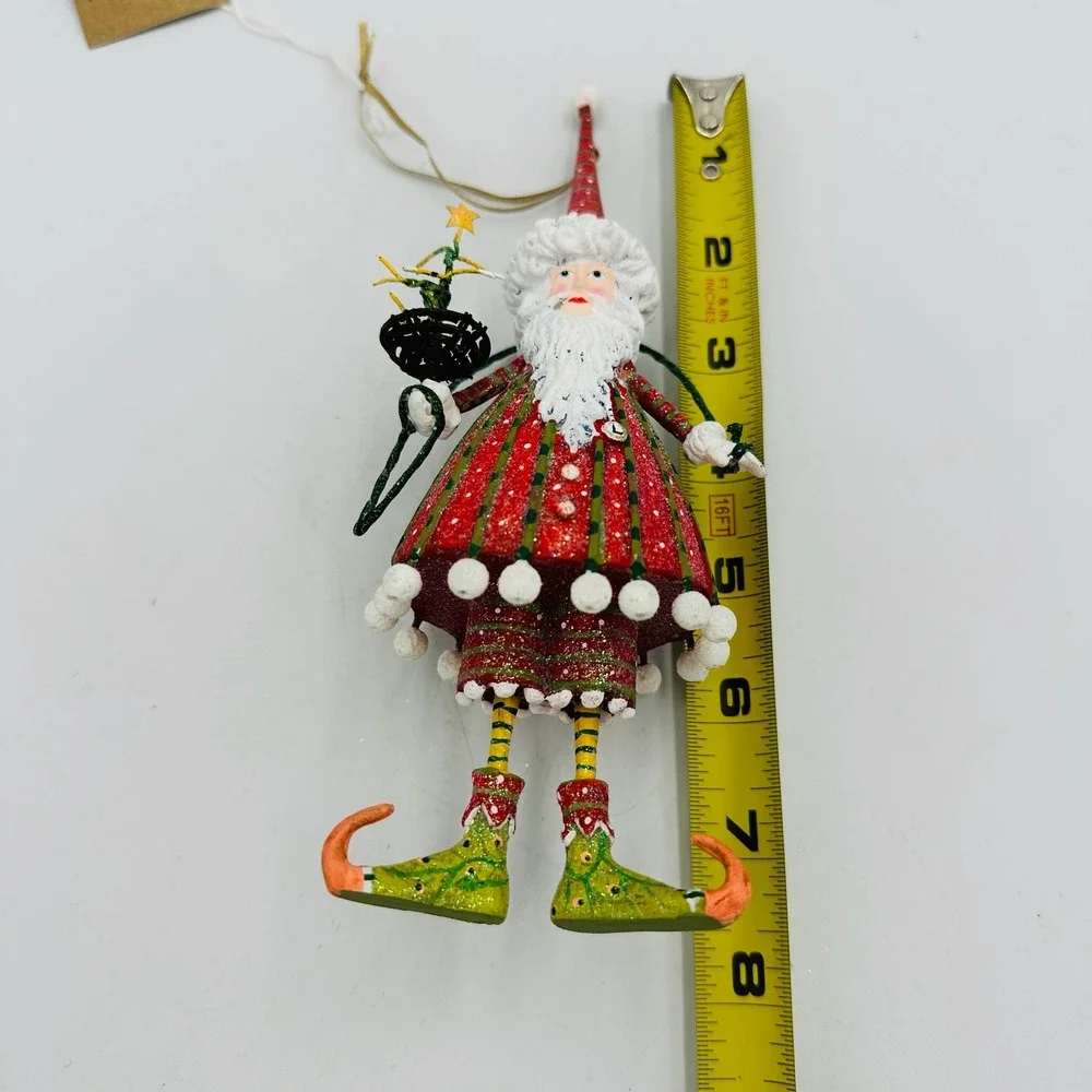 MacKenzie-Childs Patience Brewster Dash‎ Away Santa Ornament 08-30201 w/ Box